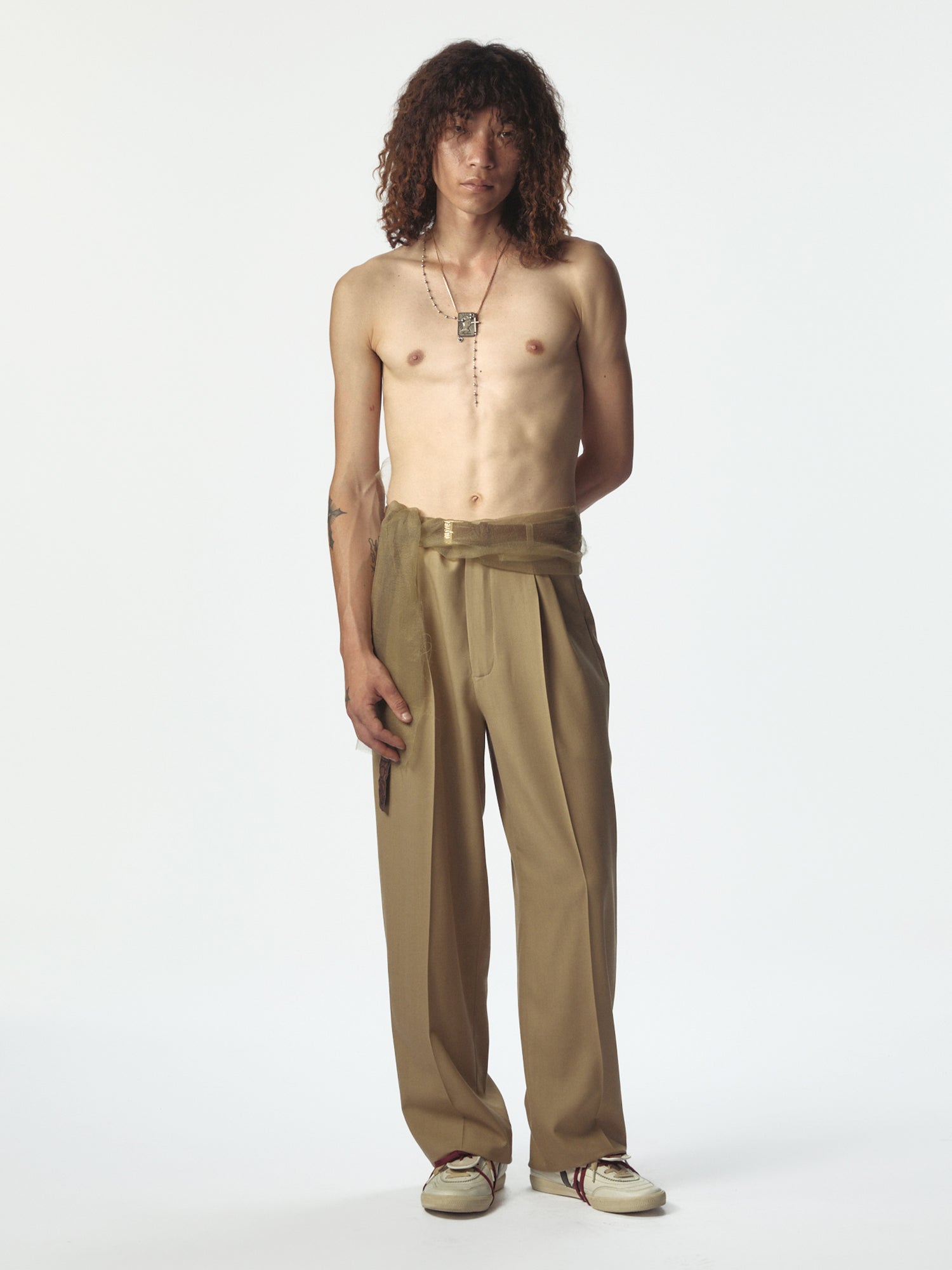 Piccolo Paradiso Zipped Double Pince Beige