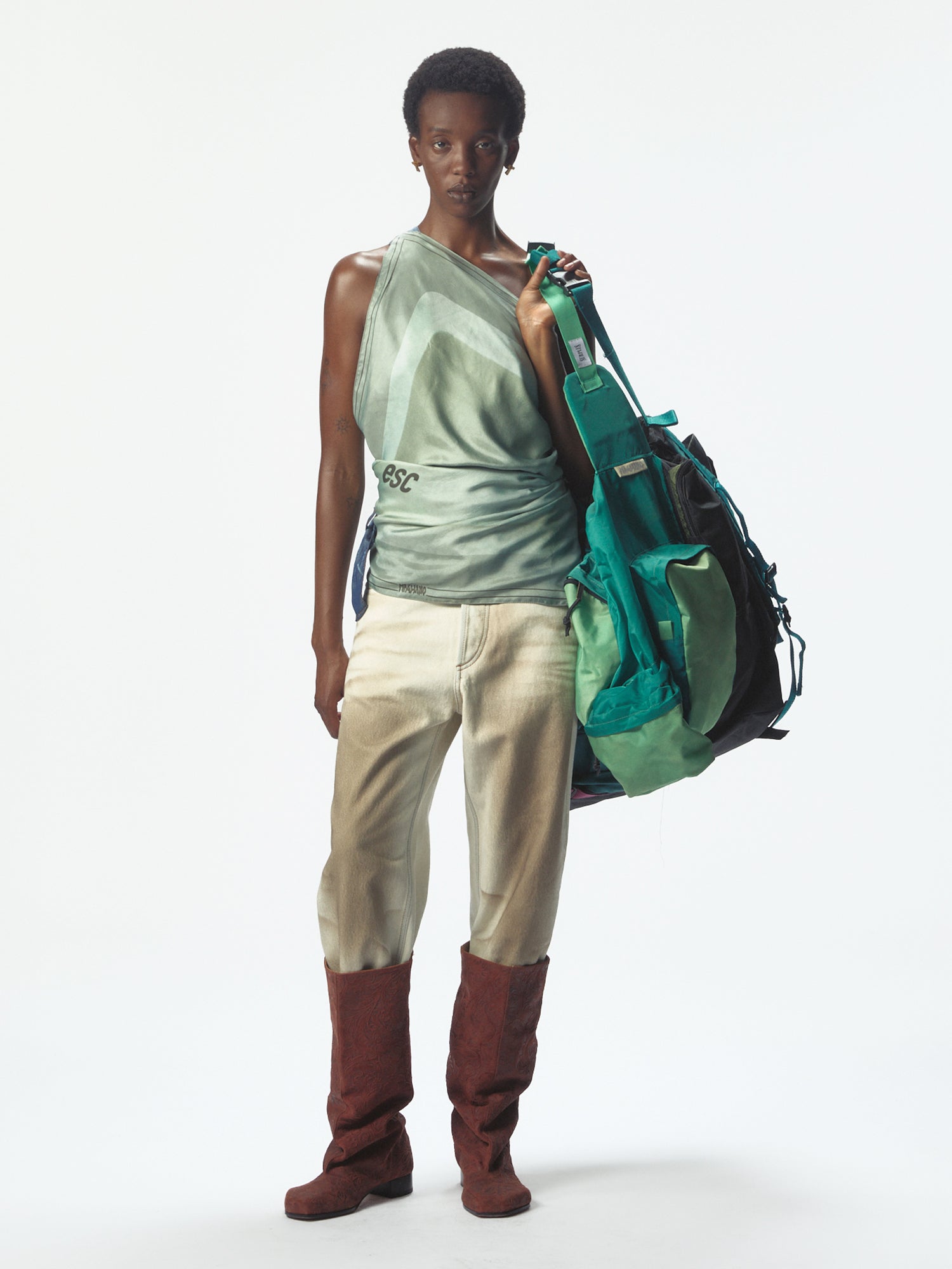 Manifesto Foulard Top Green