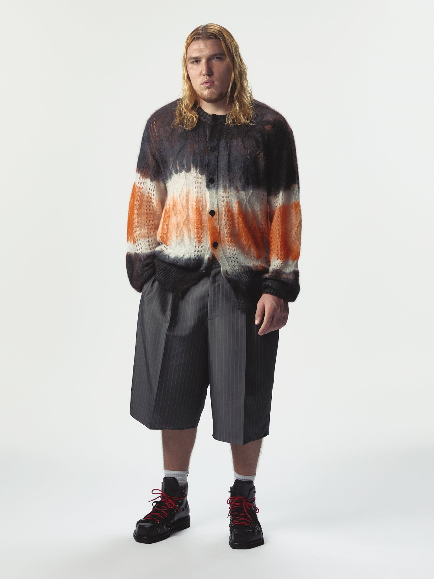 Psychedelic Bimbo Cardigan Orange Mix