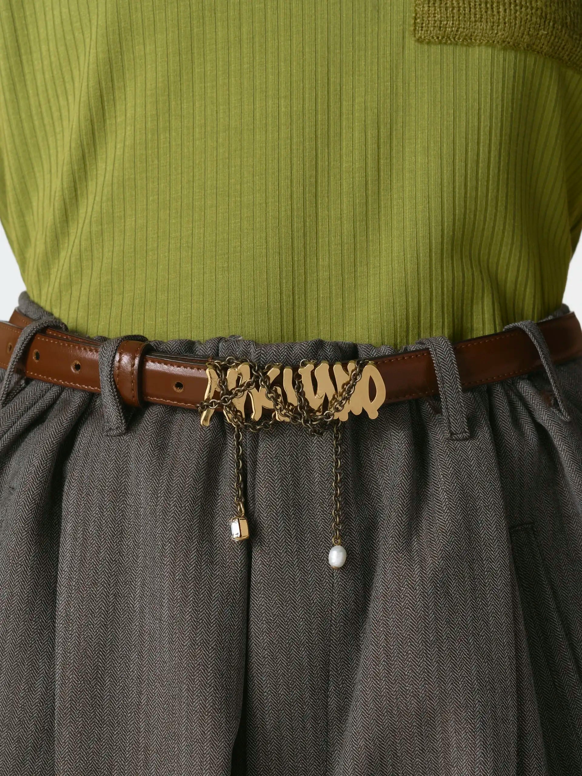 Magliano Slim Belt Light Brown