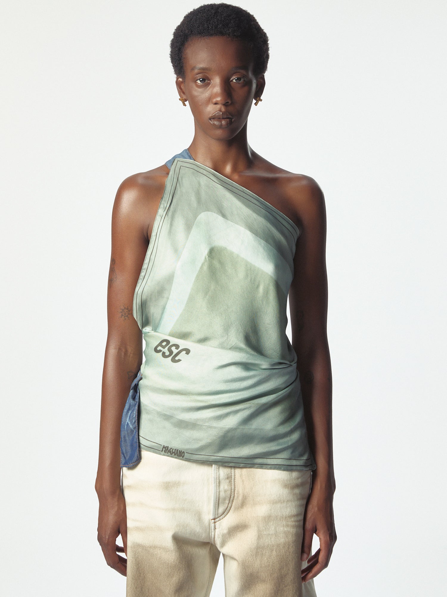 Manifesto Foulard Top Green