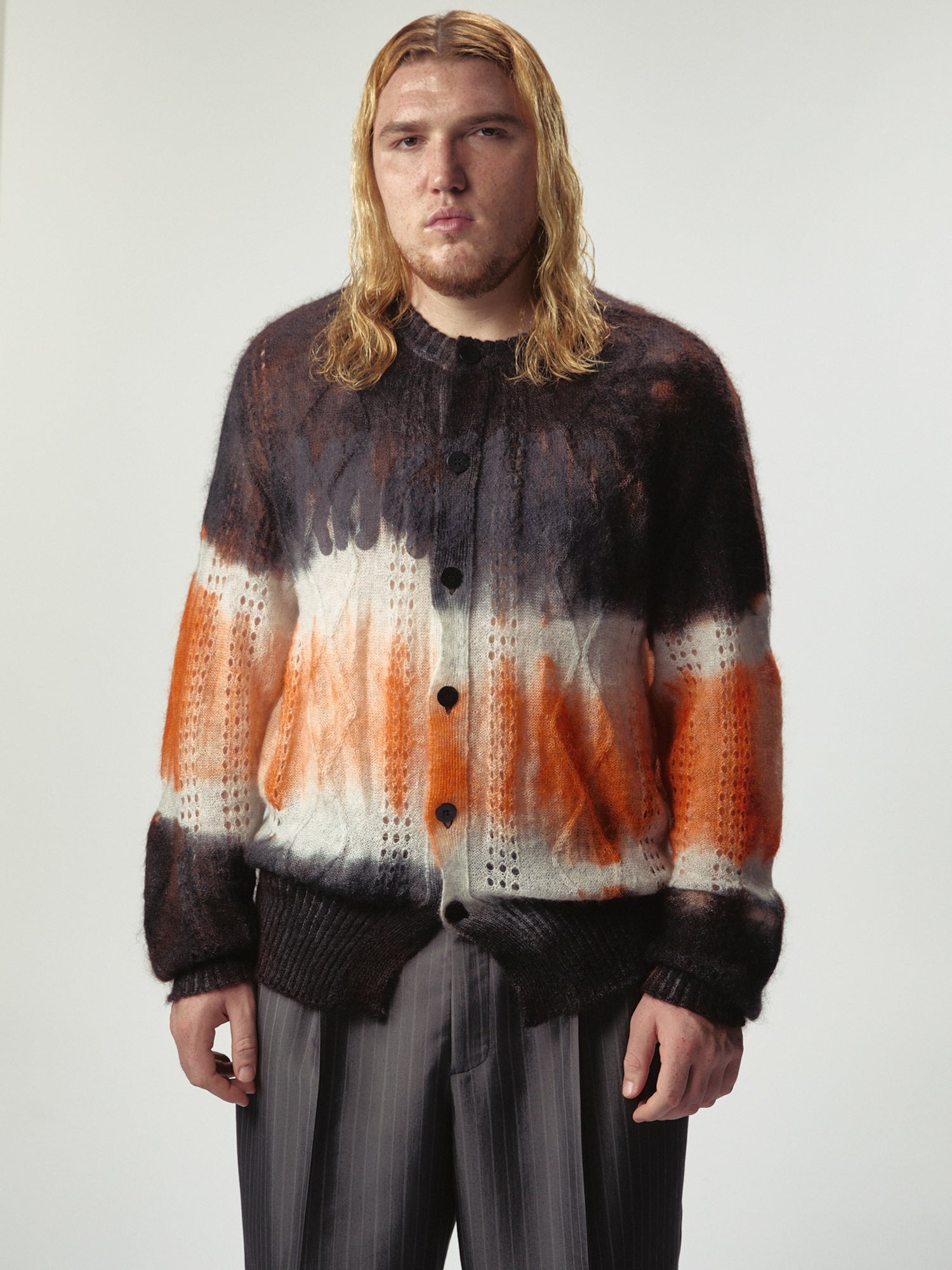 Psychedelic Bimbo Cardigan Orange Mix