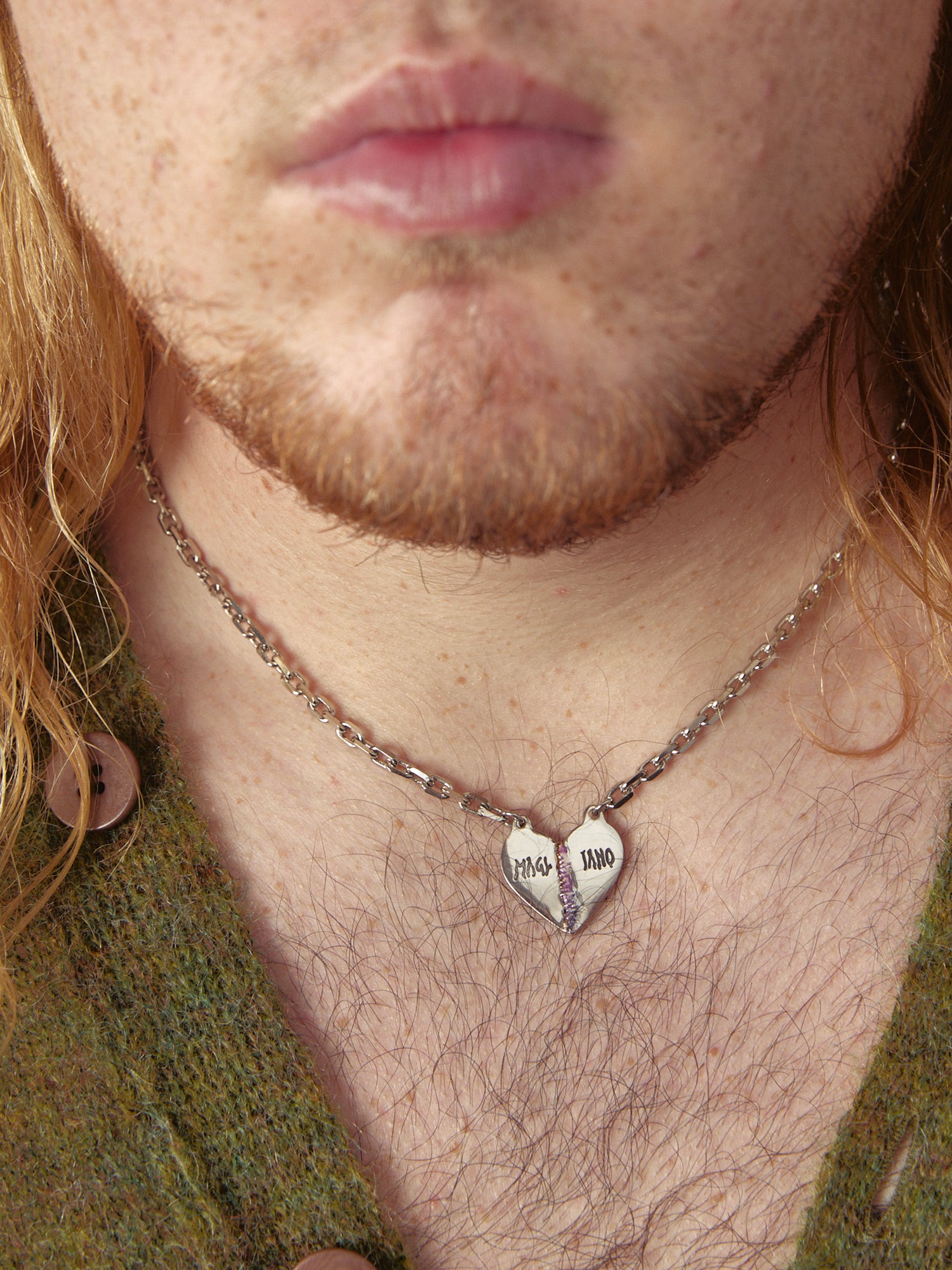 Broken Welded Necklace Silver