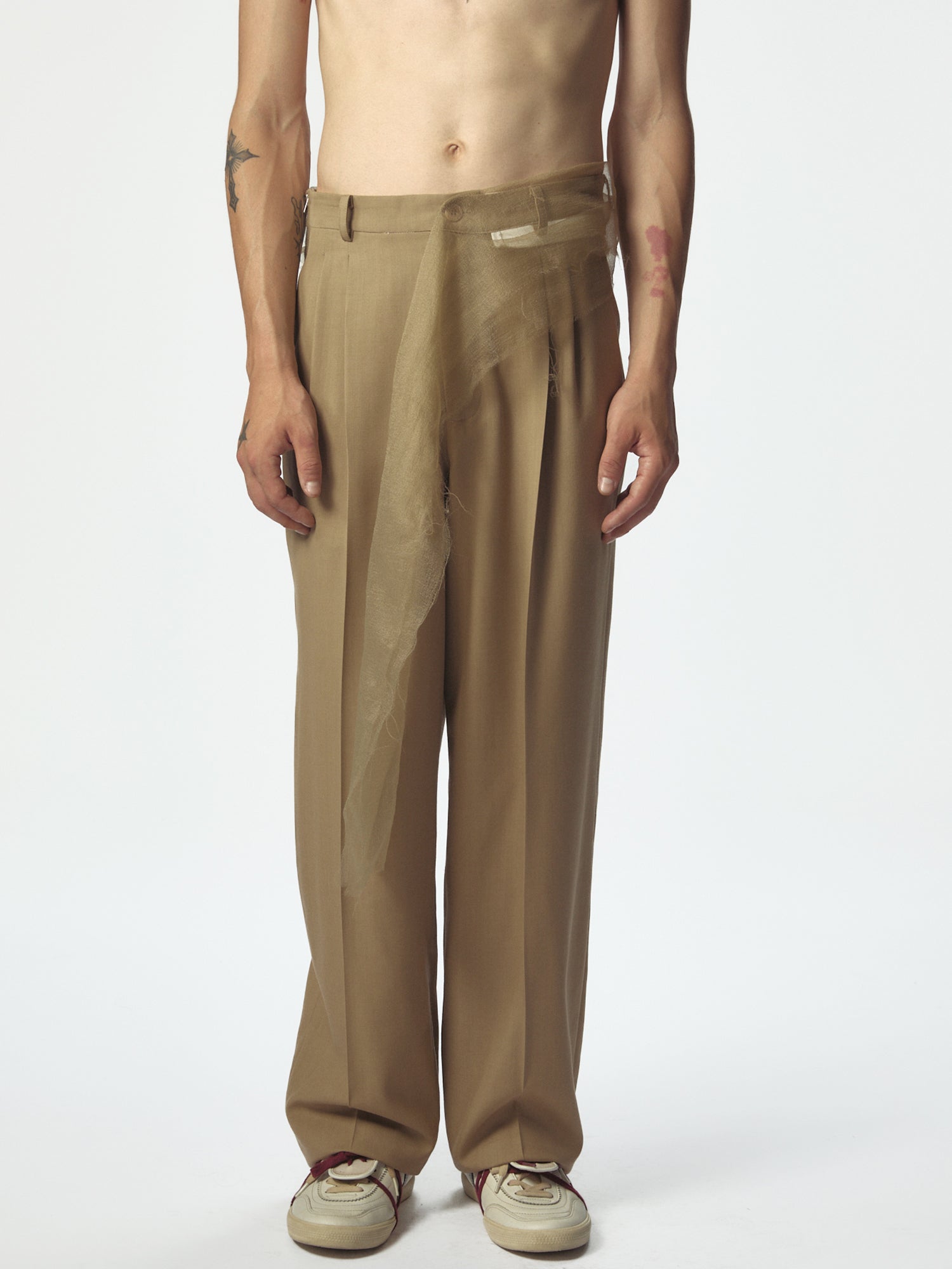 Piccolo Paradiso Zipped Double Pince Beige