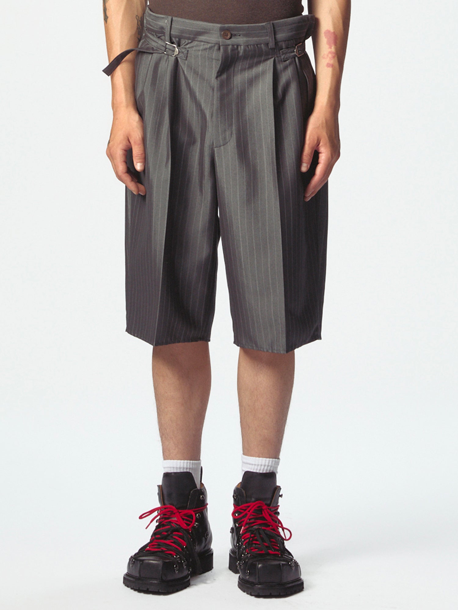 Darkettone Regolatore Short Pinstripe Melange