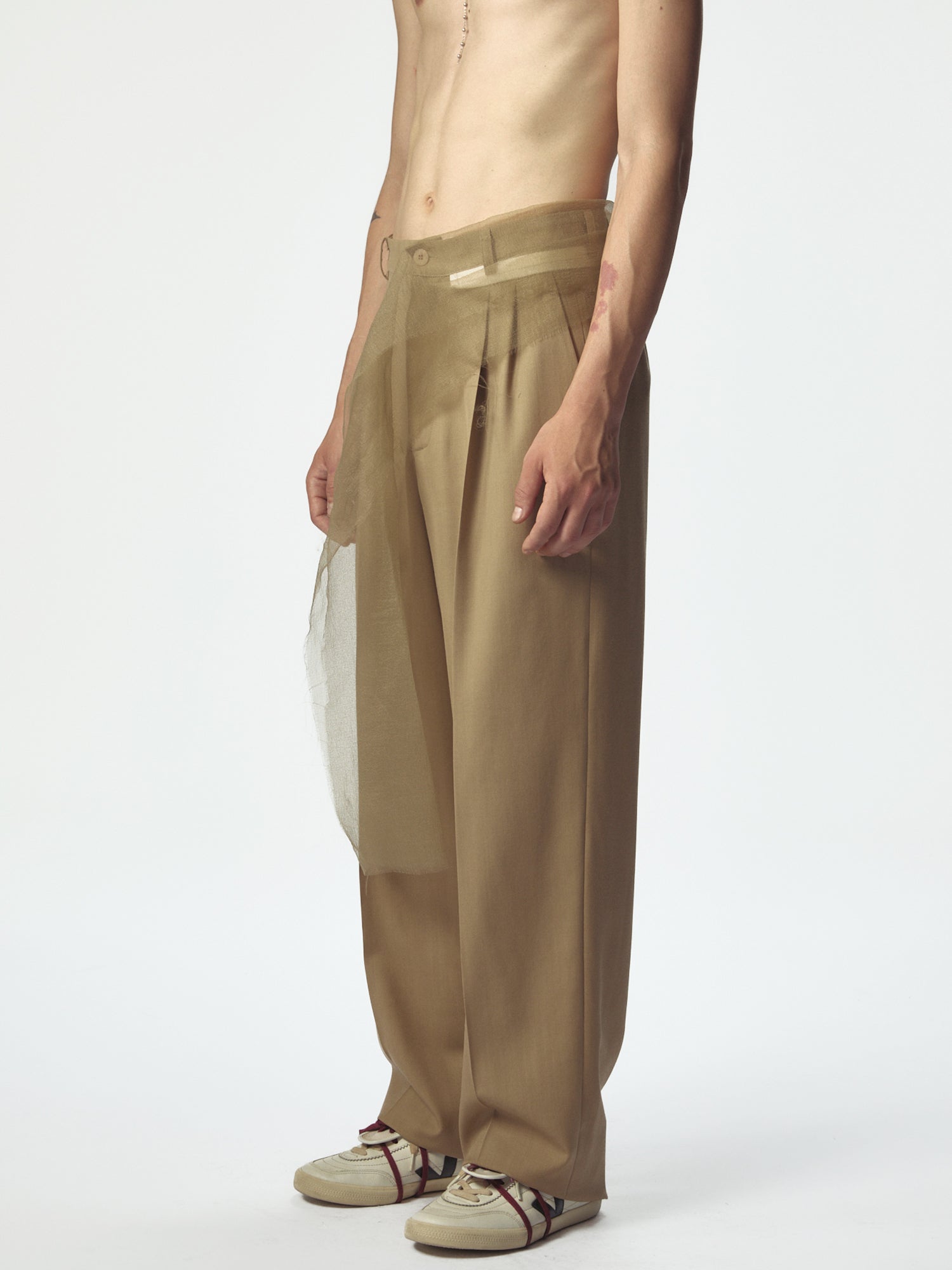 Piccolo Paradiso Zipped Double Pince Beige