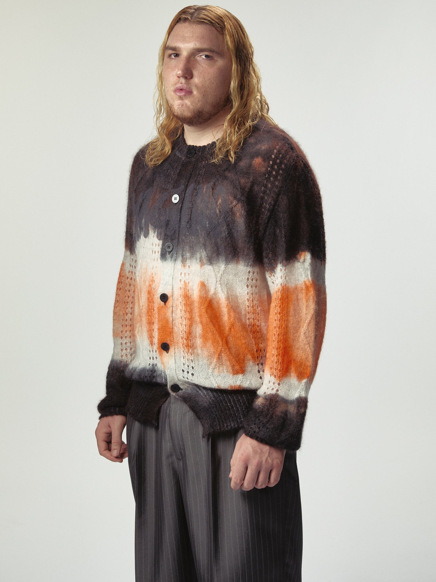 Psychedelic Bimbo Cardigan Orange Mix
