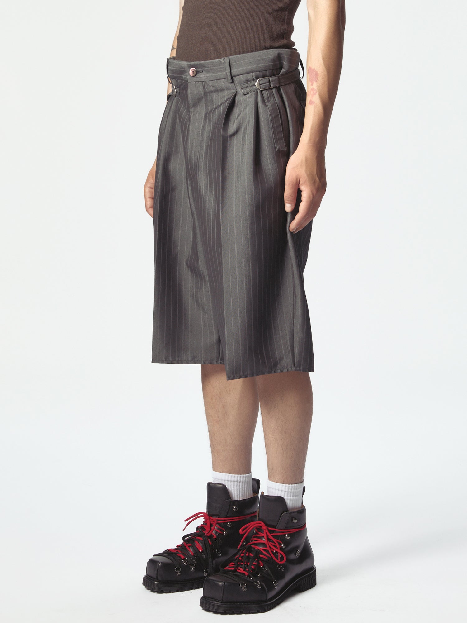 Darkettone Regolatore Short Pinstripe Melange