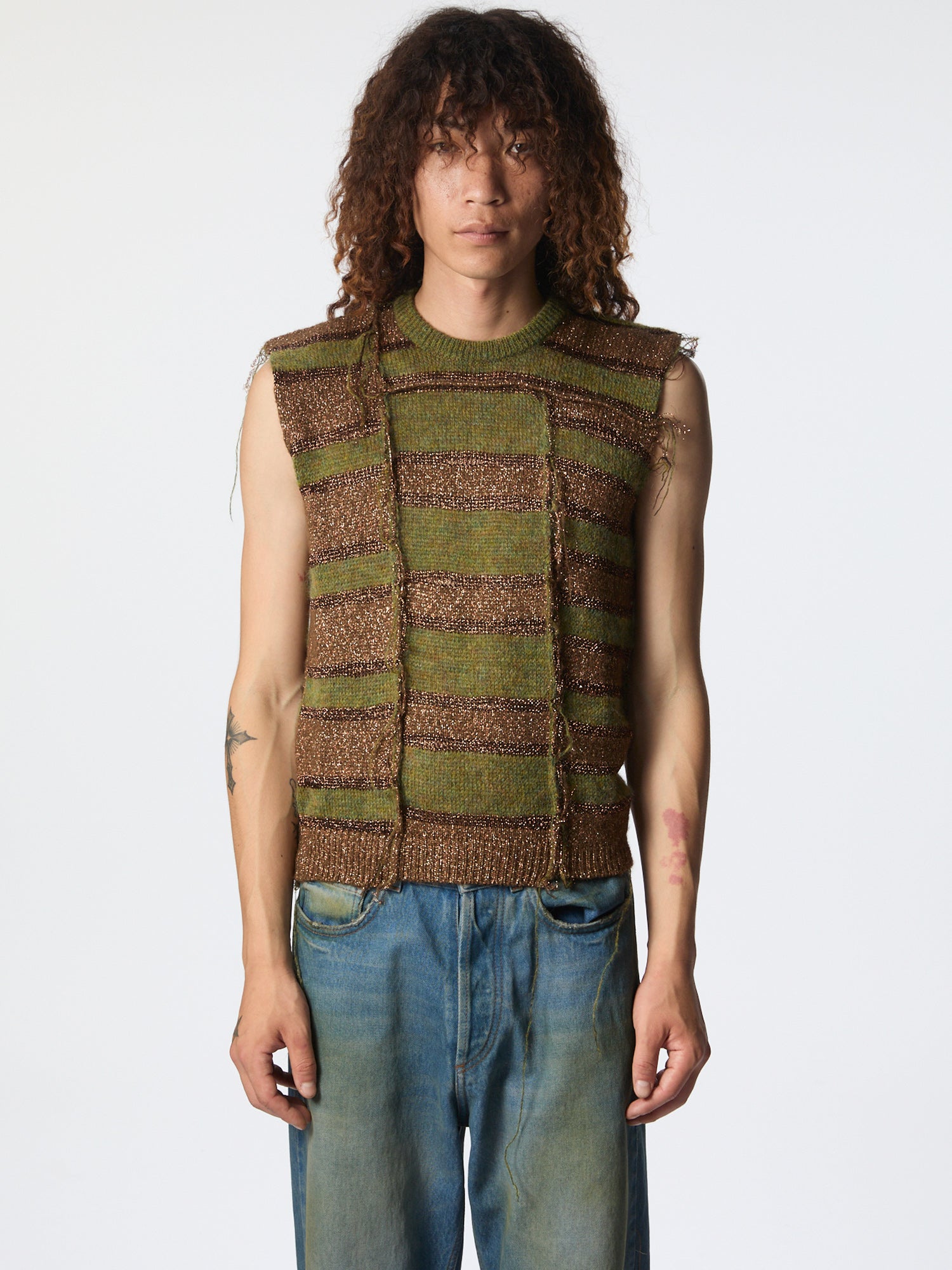 A Mess Of A Vest Green Mix