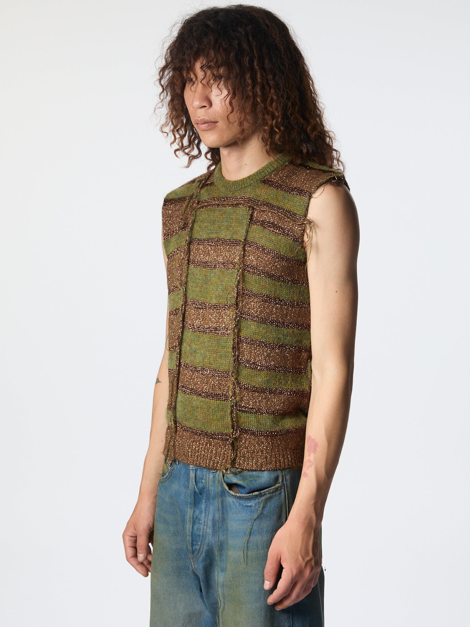 A Mess Of A Vest Green Mix