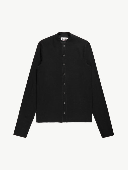 Nudo Serafino Long Sleeve Black - Magliano