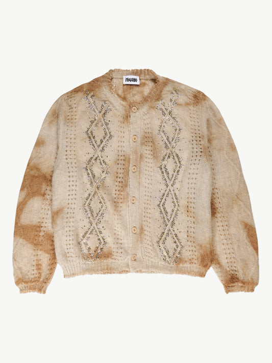 Dusty Swarovski Cardigan Beige - Magliano