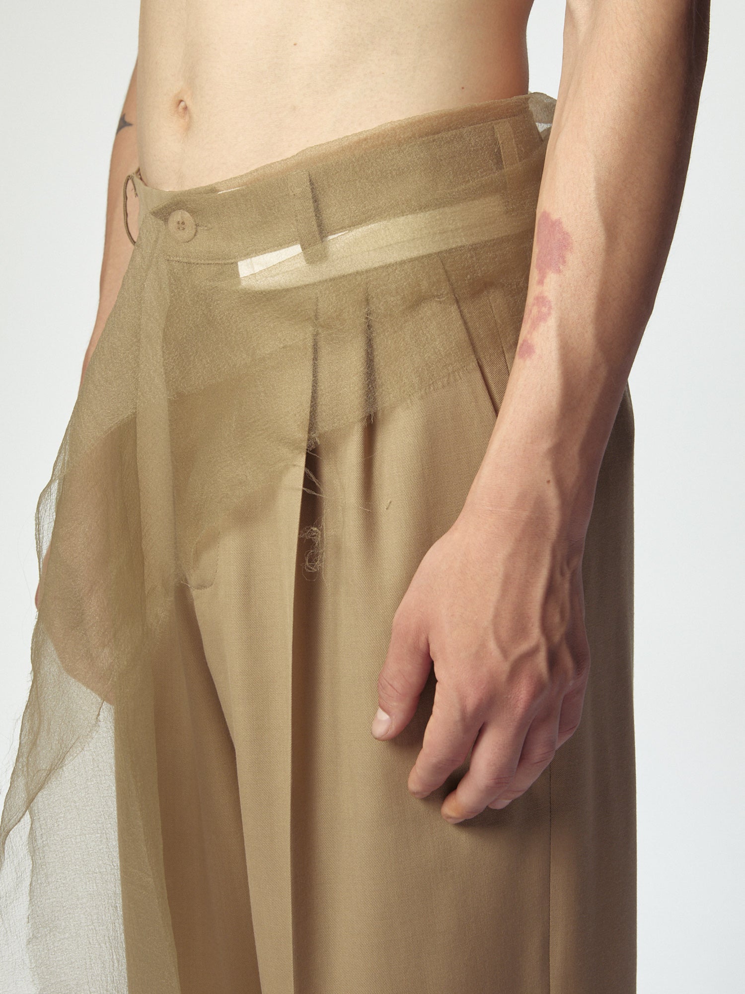 Piccolo Paradiso Zipped Double Pince Beige
