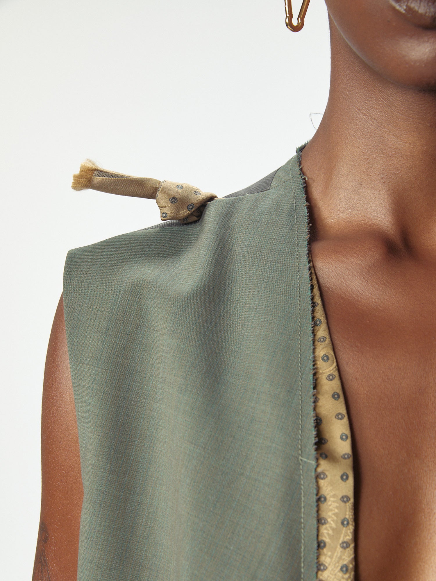 Dawn Knotted Vest Dollar Green