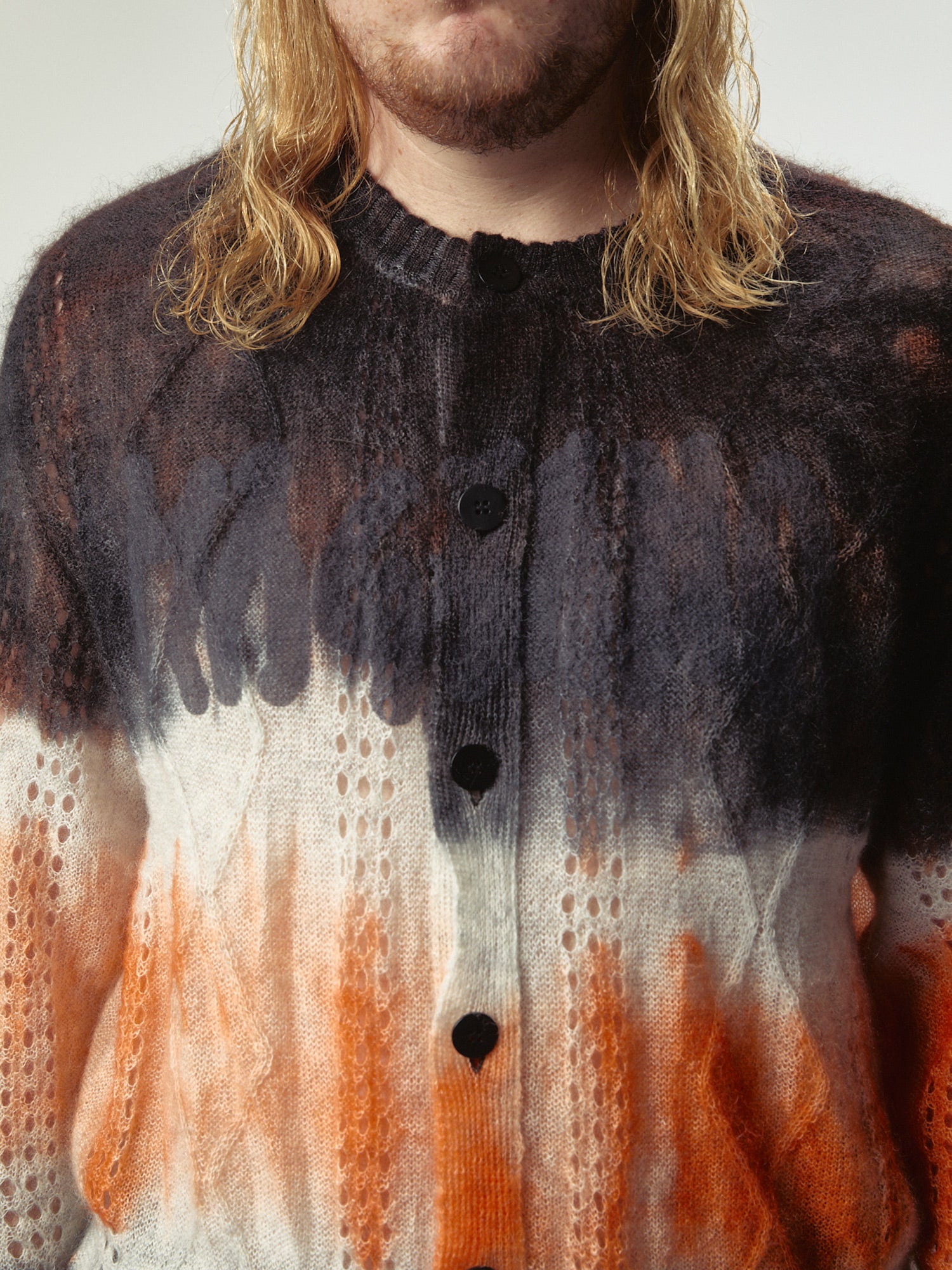 Psychedelic Bimbo Cardigan Orange Mix
