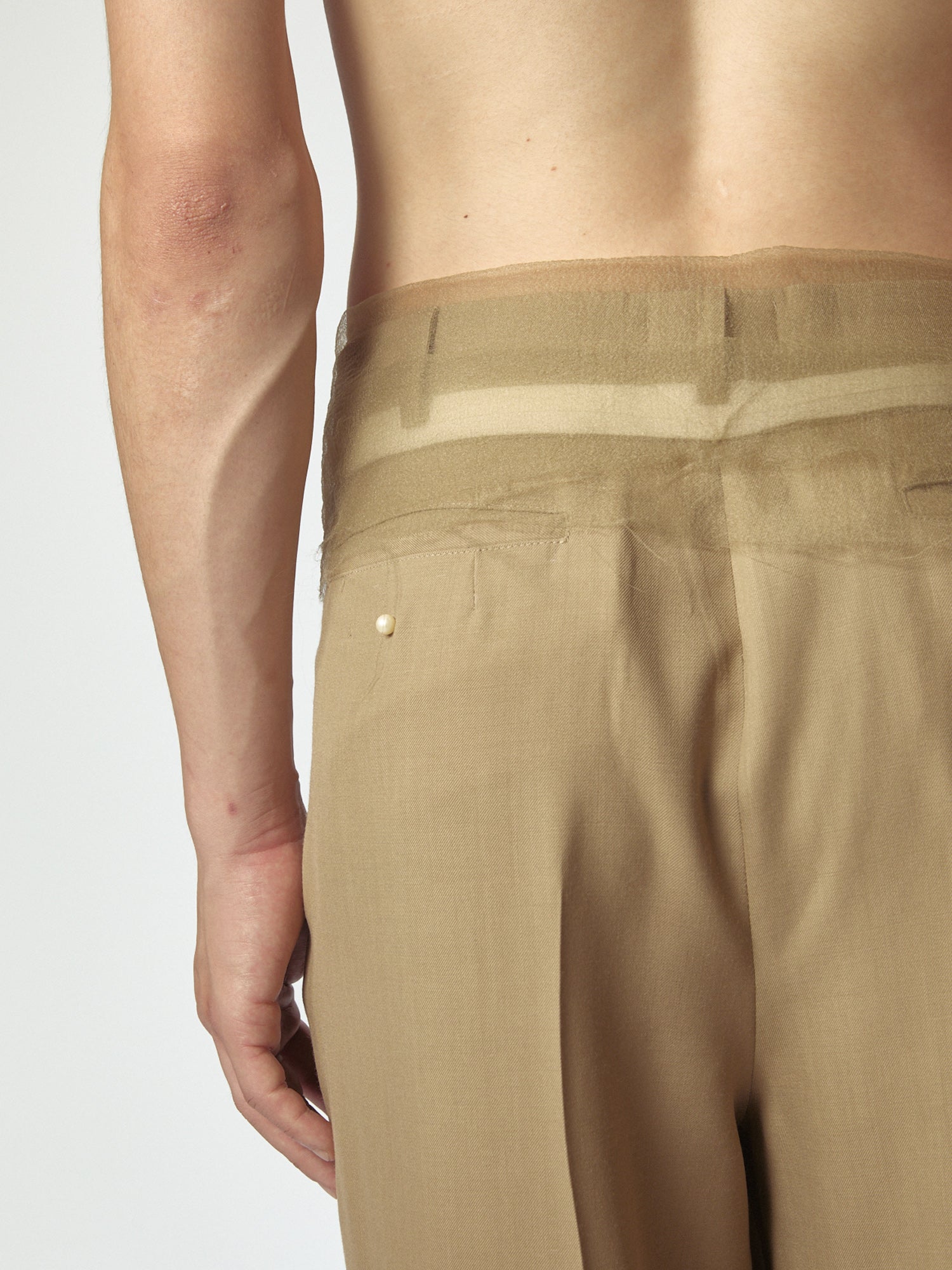 Piccolo Paradiso Zipped Double Pince Beige