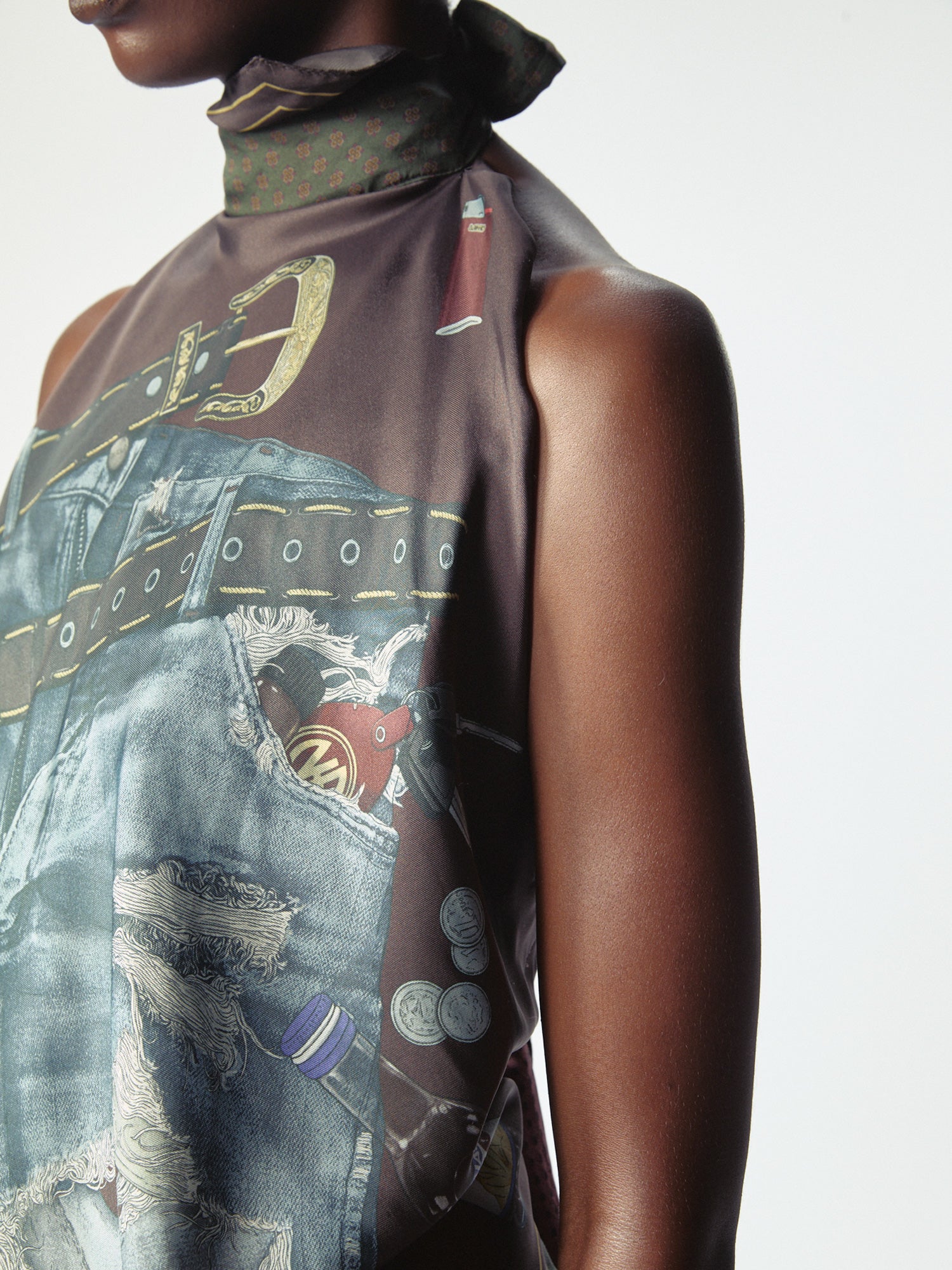 Manifesto Foulard Top Brown