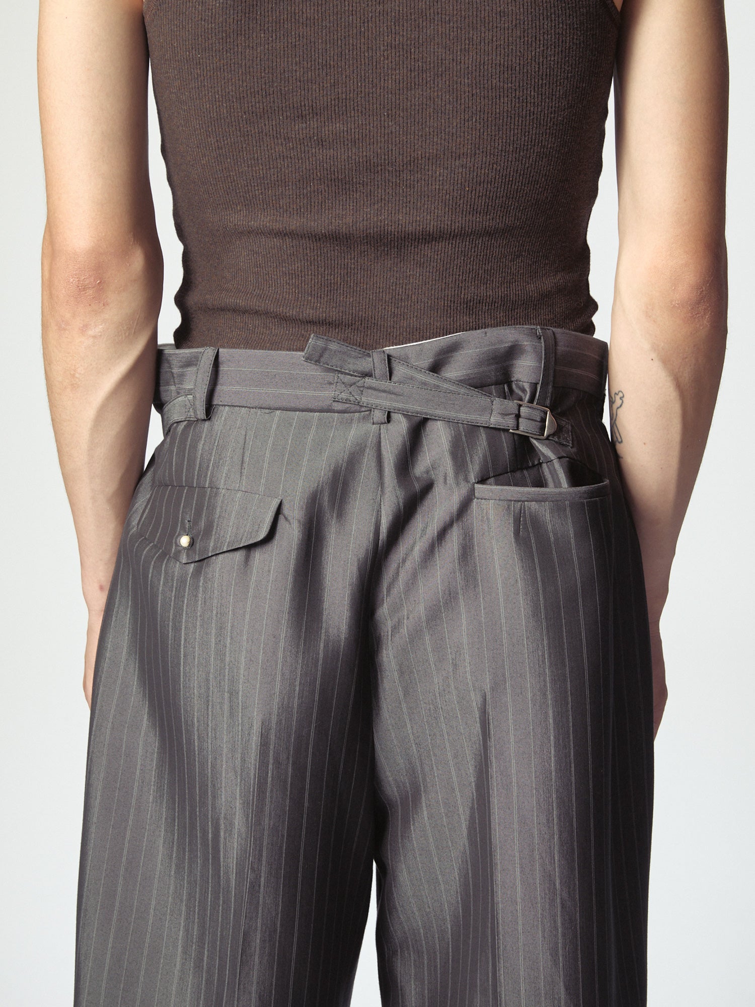 Darkettone Regolatore Short Pinstripe Melange