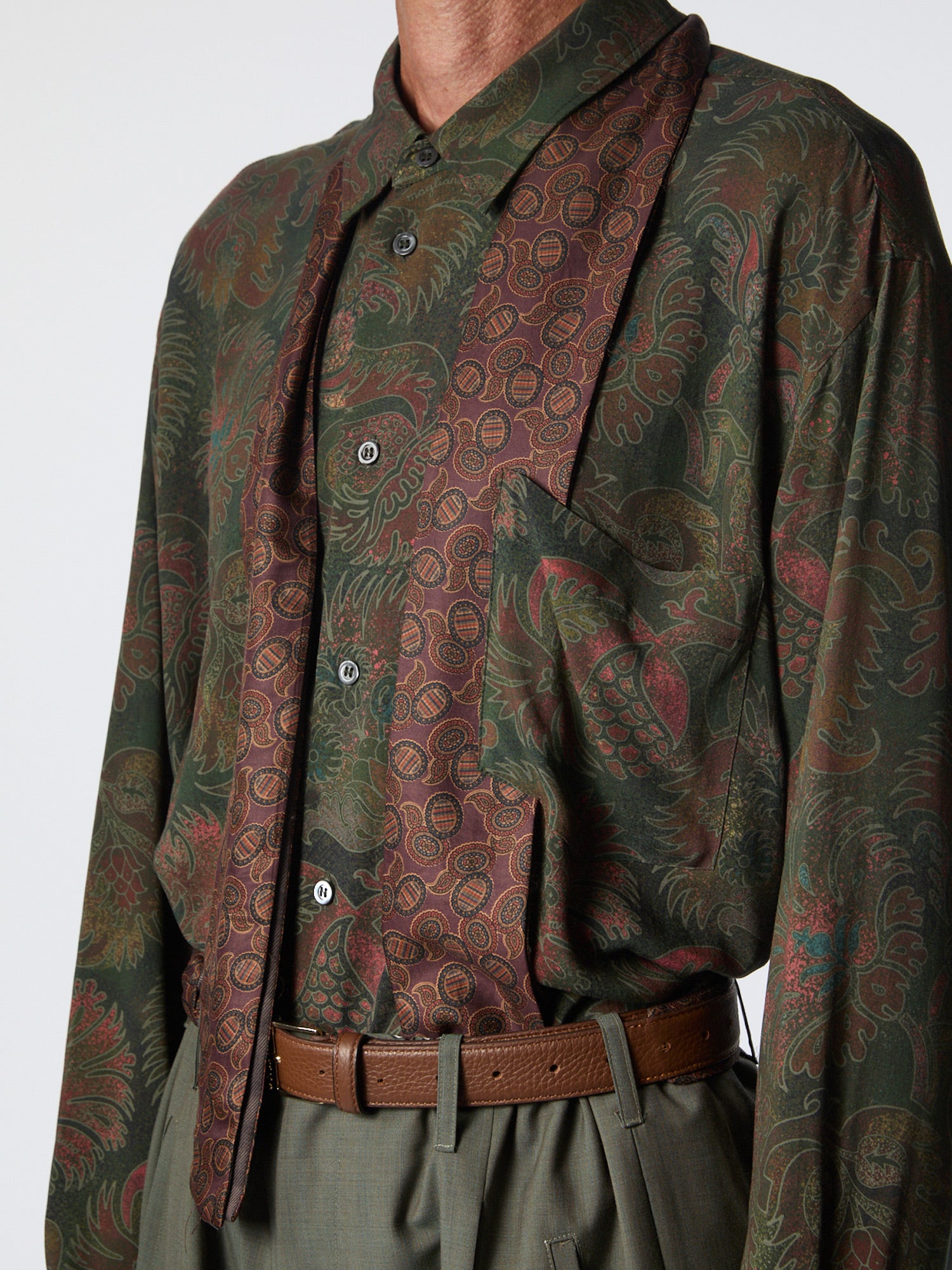 Liquid Penna Long Sleeve Pomengrade Green