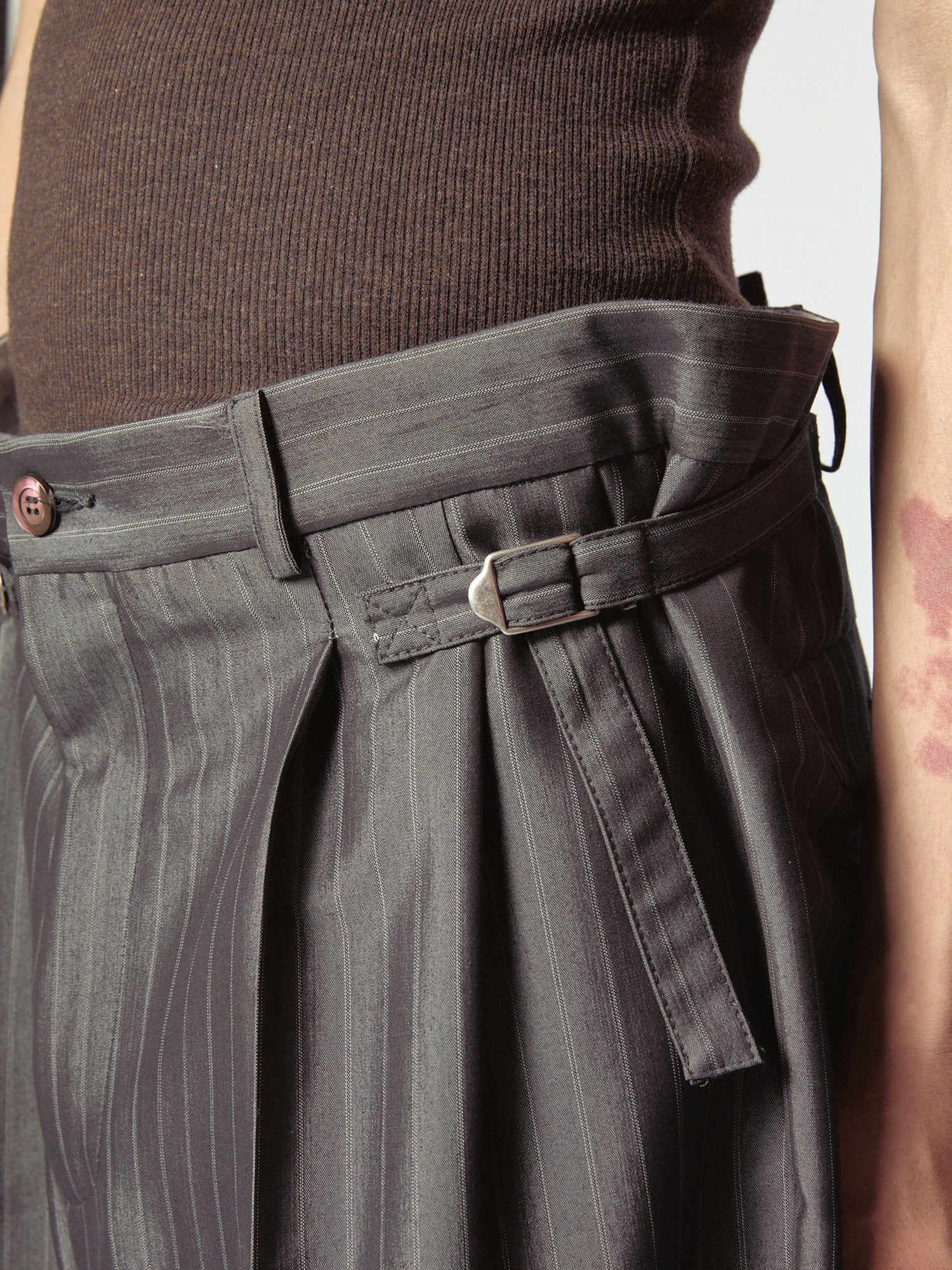 Darkettone Regolatore Short Pinstripe Melange