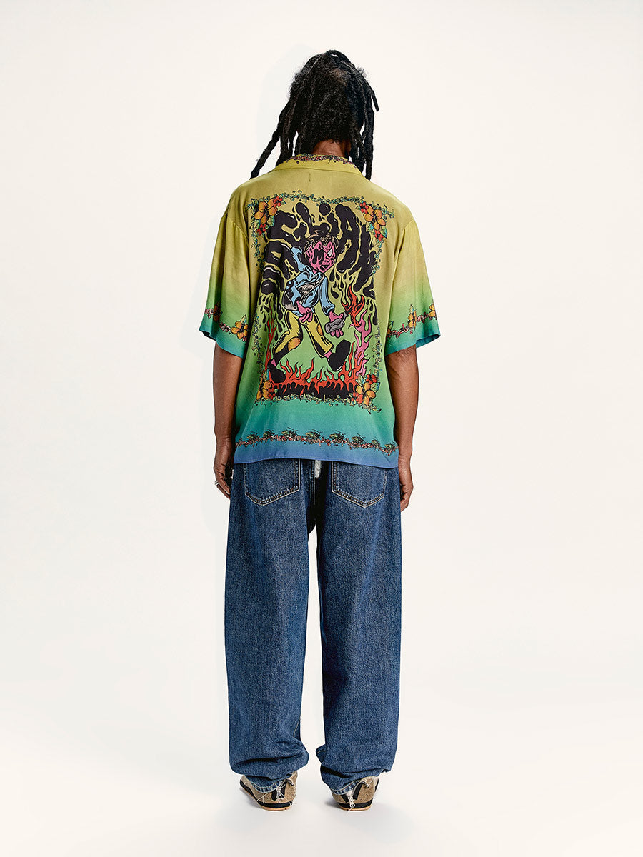 Souvenir Shirt Riot Print - Magliano