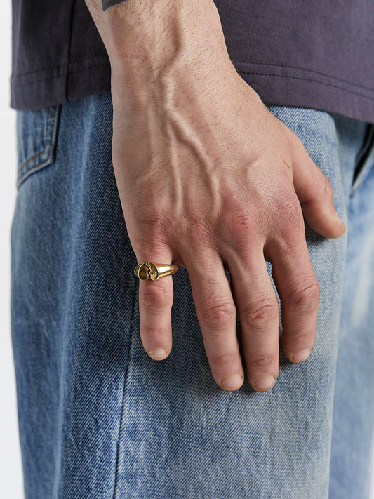 Micro Broken Heart Ring Gold - Magliano