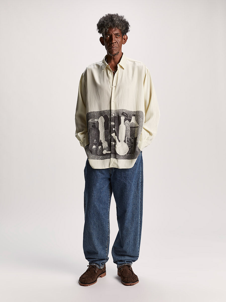 Morandi Silk Shirt White - Magliano