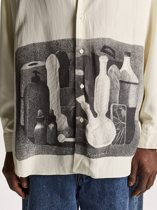 Morandi Silk Shirt White - Magliano