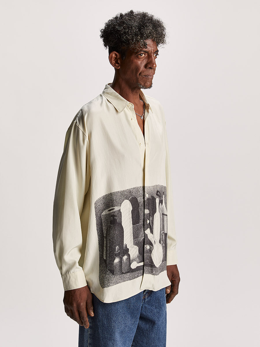 Morandi Silk Shirt White - Magliano