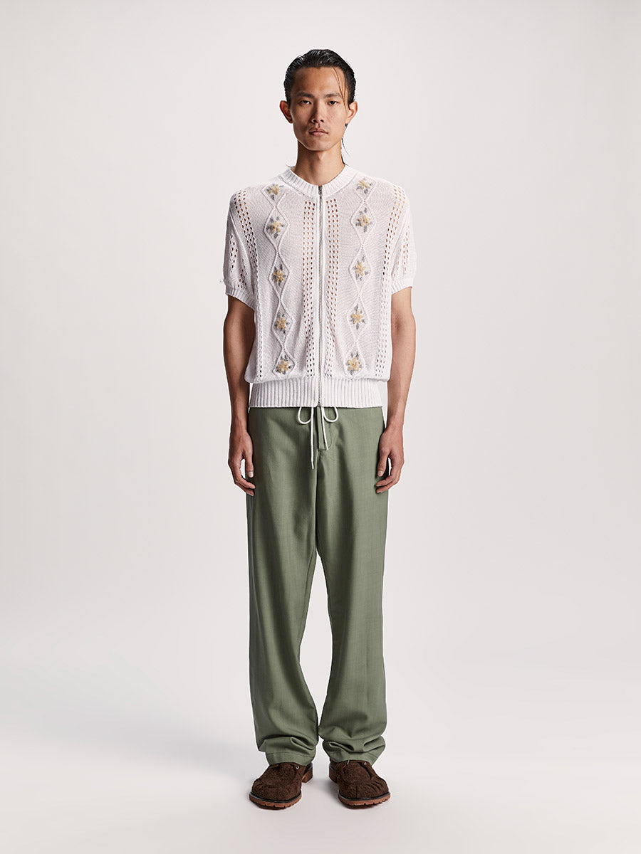 Cormagliano Zipped Tee White - Magliano
