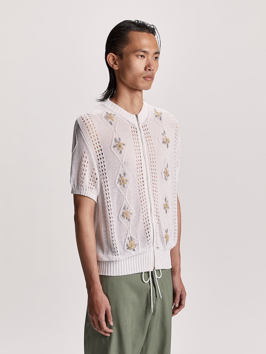 Cormagliano Zipped Tee White - Magliano