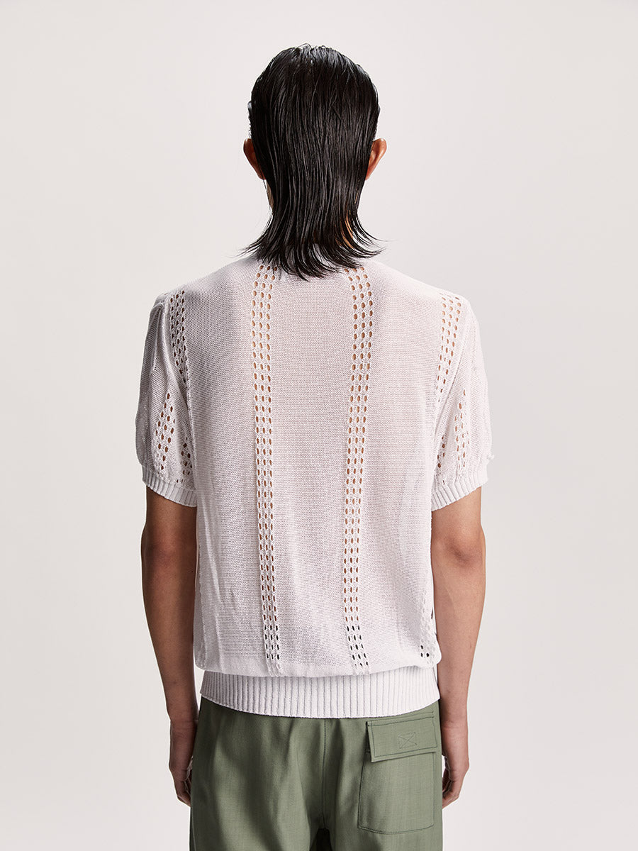 Cormagliano Zipped Tee White - Magliano