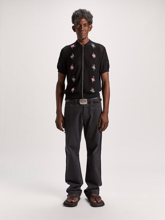 Cormagliano Zipped Tee Black - Magliano