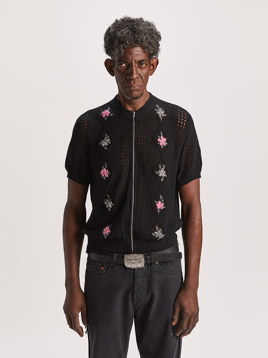 Cormagliano Zipped Tee Black - Magliano