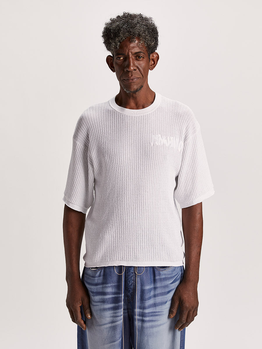 Waffle Tee White - Magliano