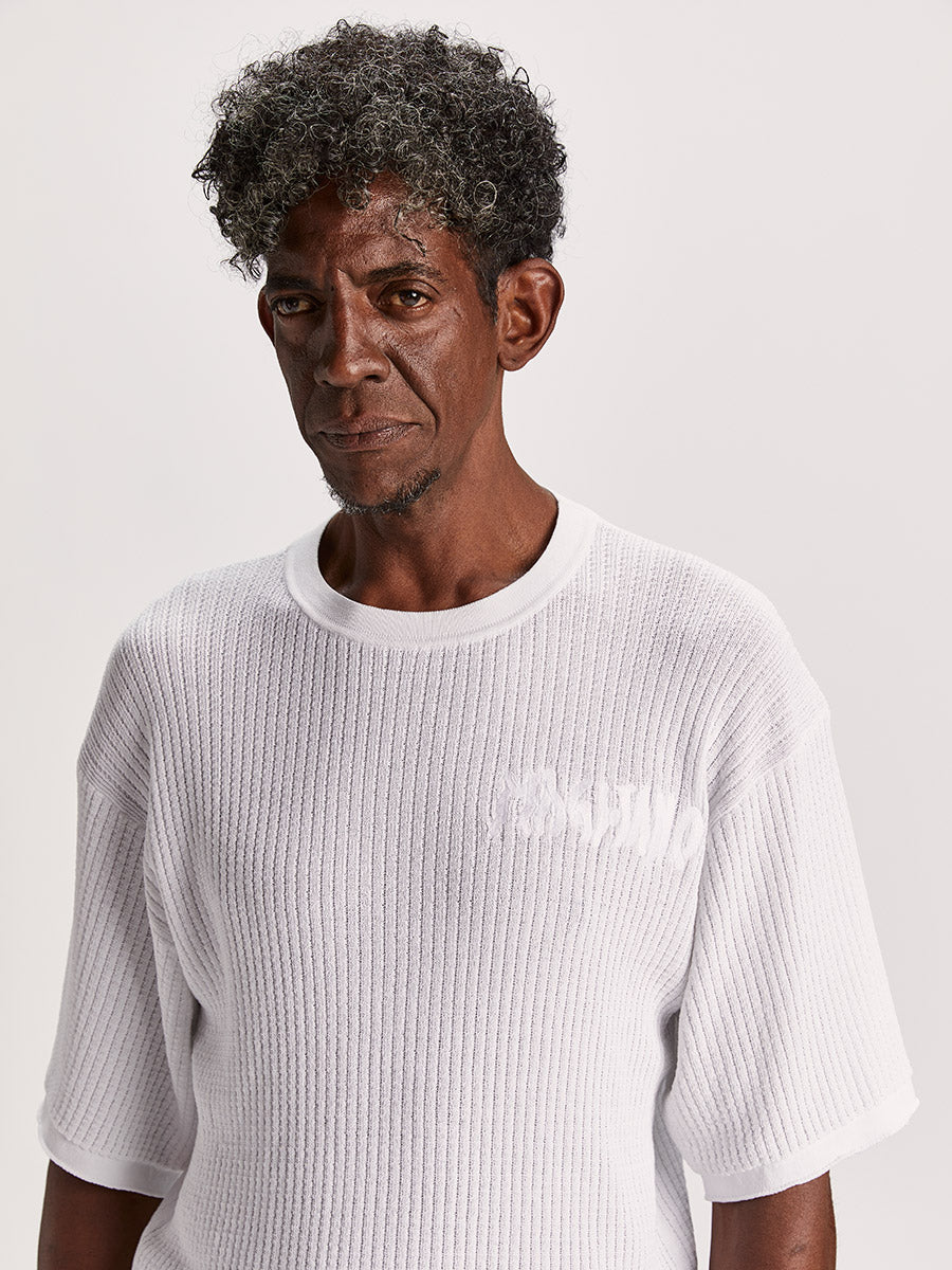 Waffle Tee White - Magliano