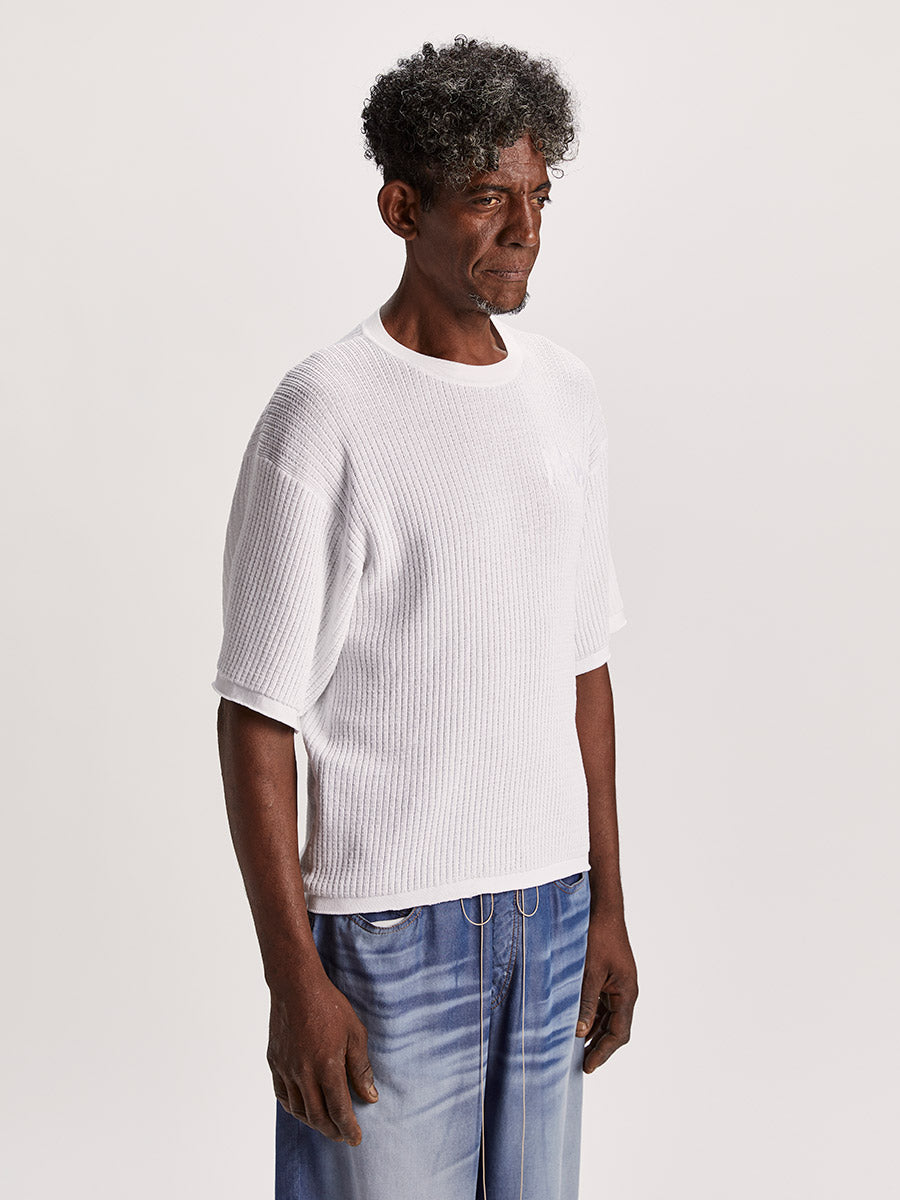 Waffle Tee White - Magliano