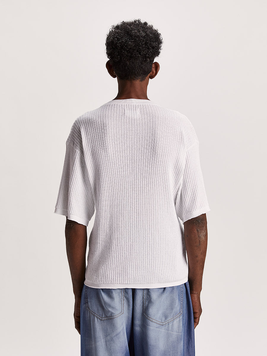Waffle Tee White - Magliano