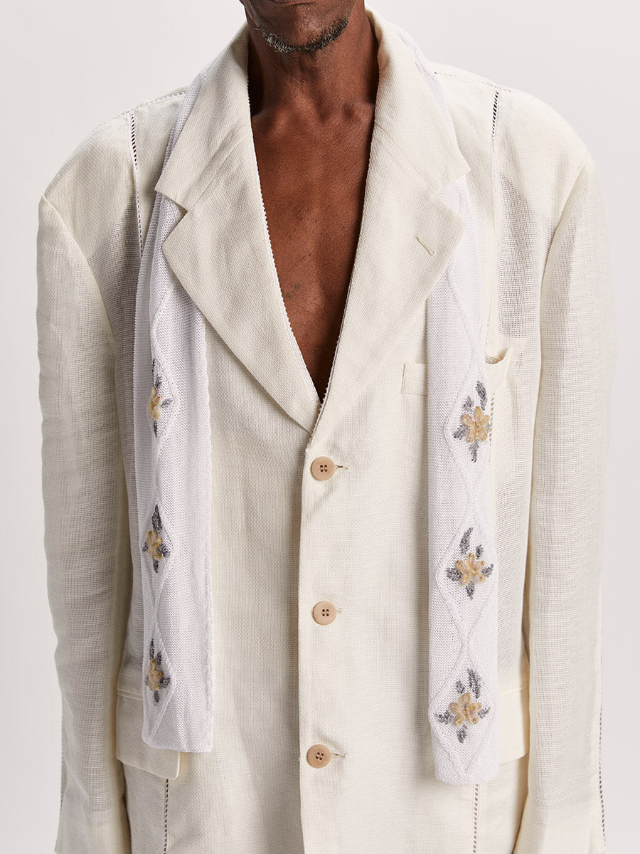 Cormagliano Scarf White - Magliano