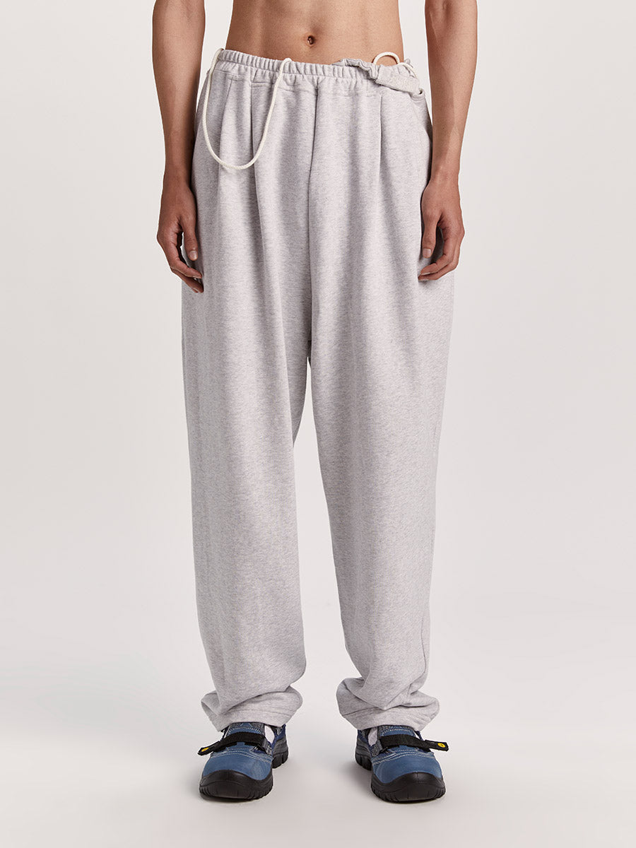 Pleats Sweat Pants Light Melange - Magliano