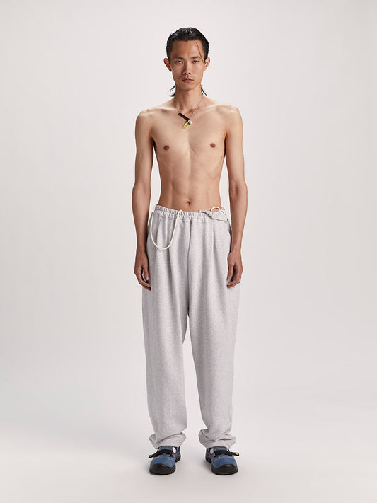 Pleats Sweat Pants Light Melange - Magliano
