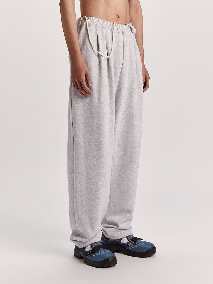 Pleats Sweat Pants Light Melange - Magliano
