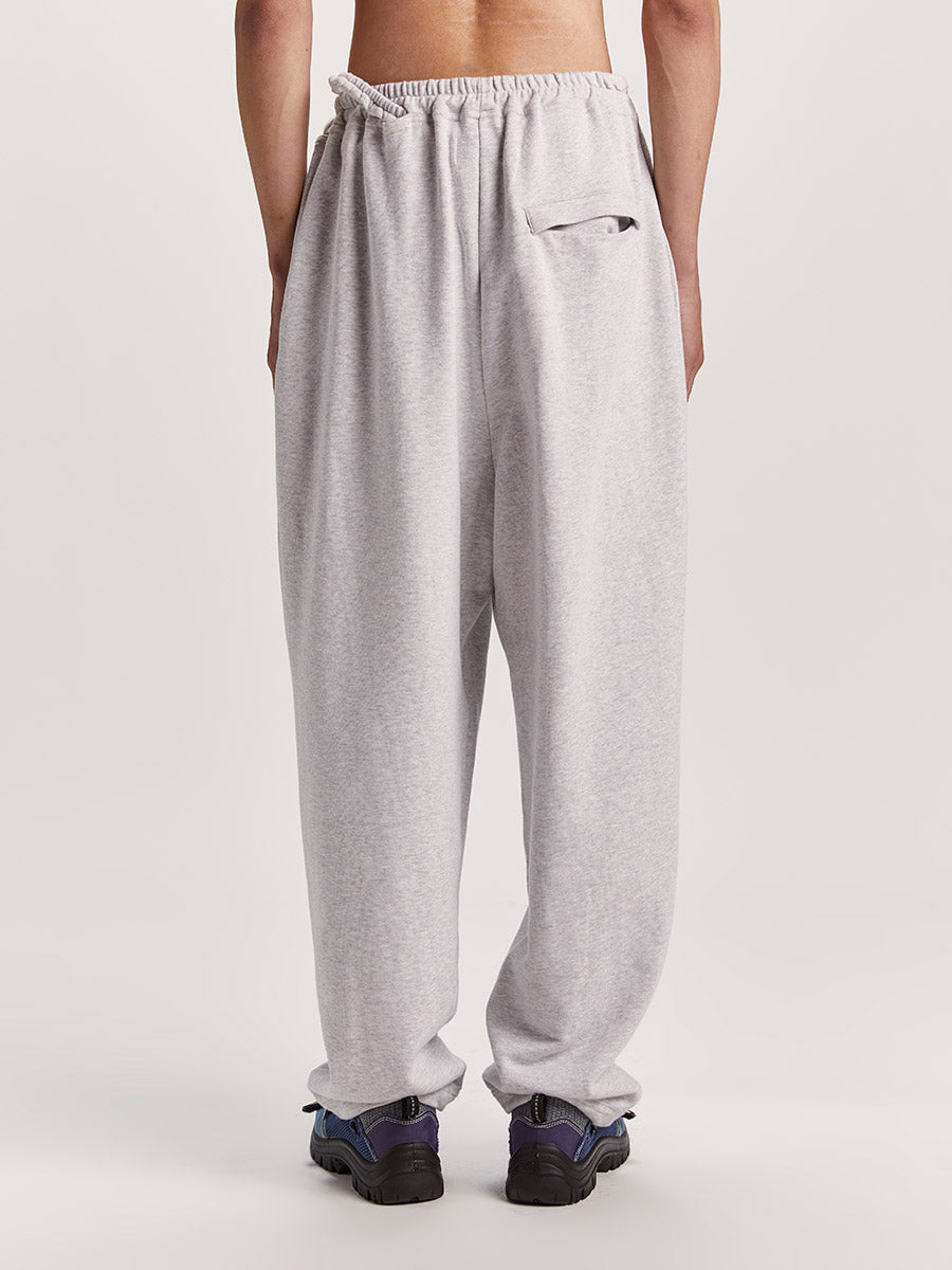 Pleats Sweat Pants Light Melange - Magliano
