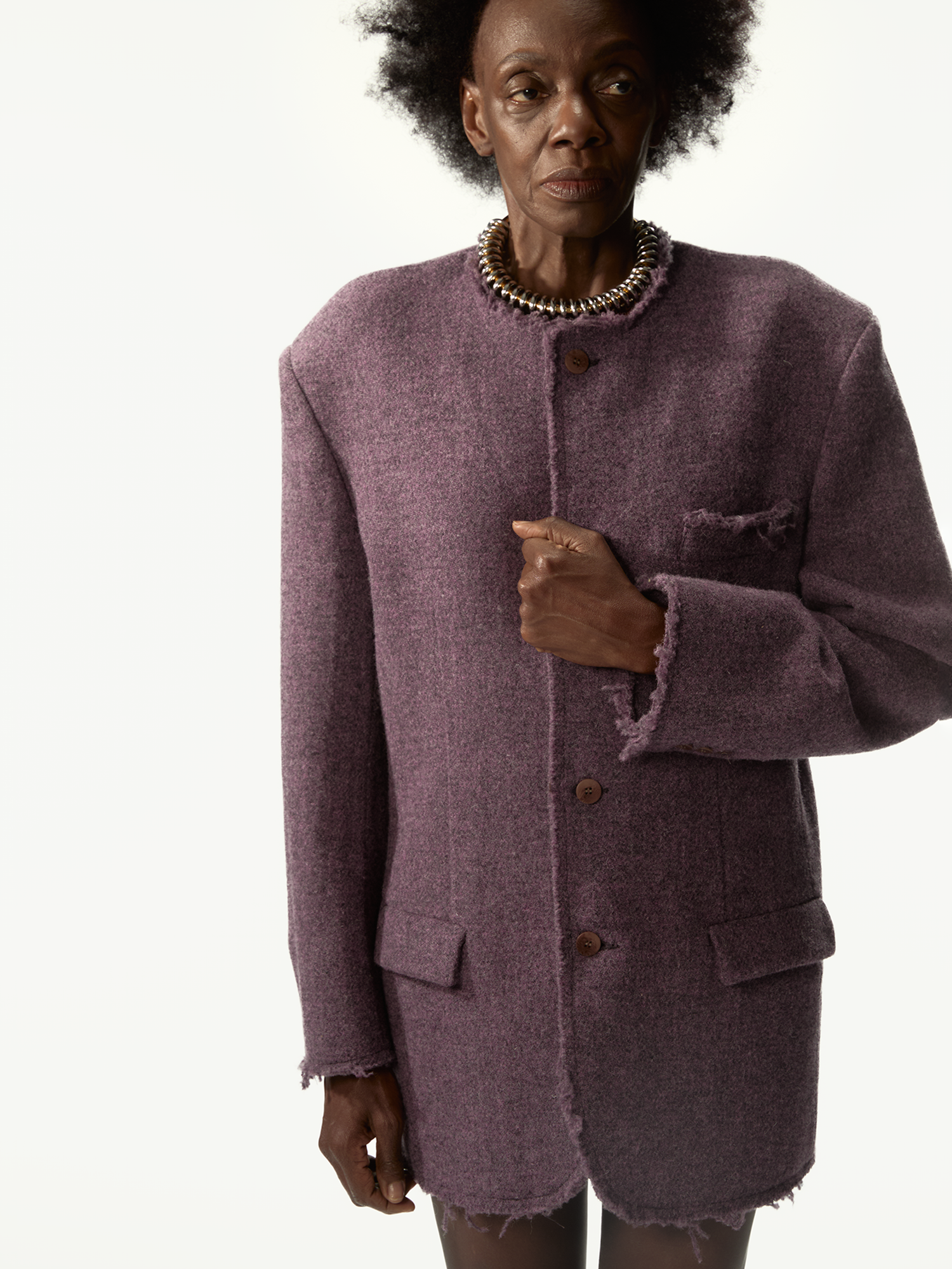 Acid Tweed Roundneck Purple Mix - Magliano