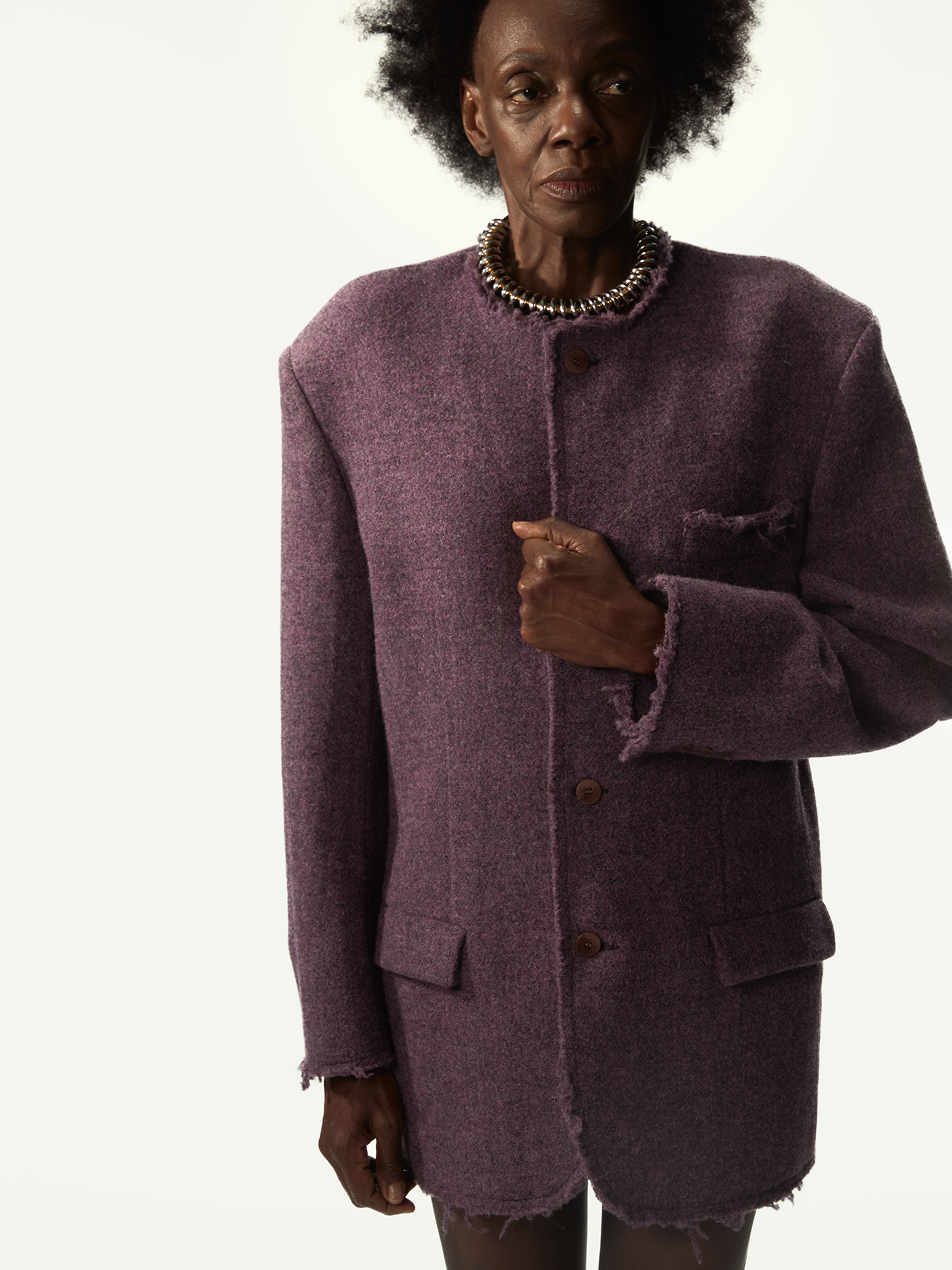 Acid Tweed Roundneck Purple Mix - Magliano