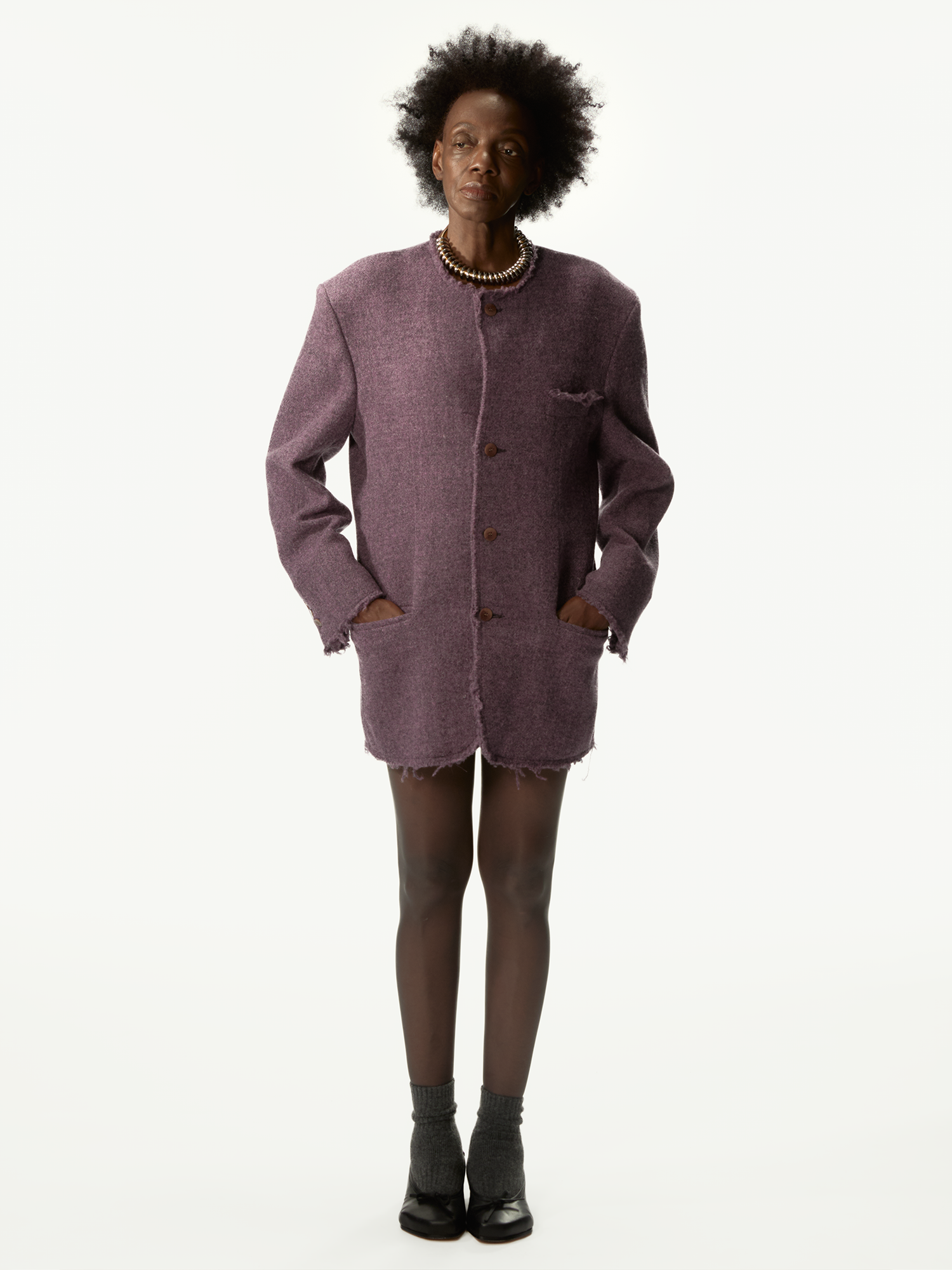 Acid Tweed Roundneck Purple Mix - Magliano