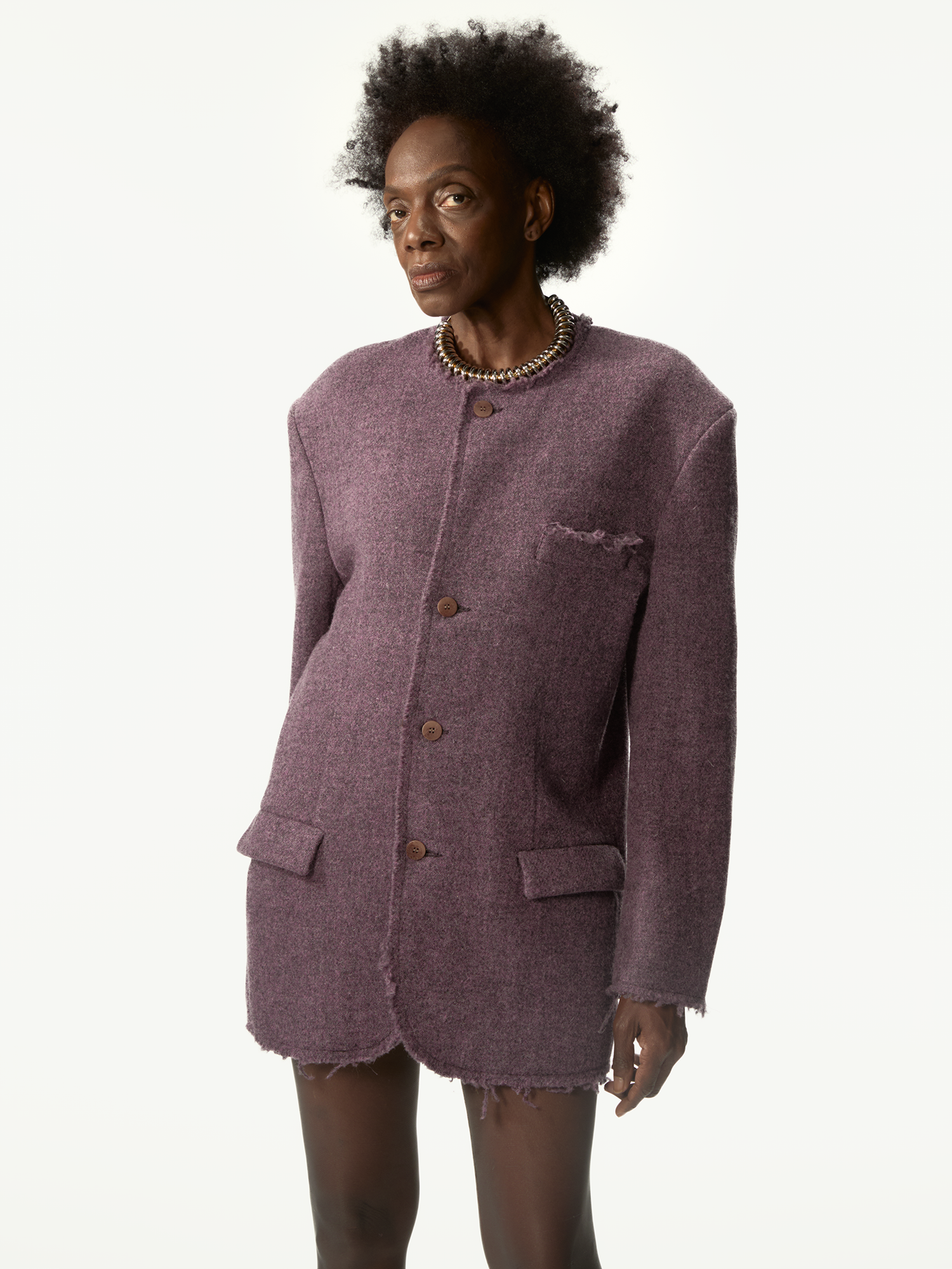 Acid Tweed Roundneck Purple Mix - Magliano