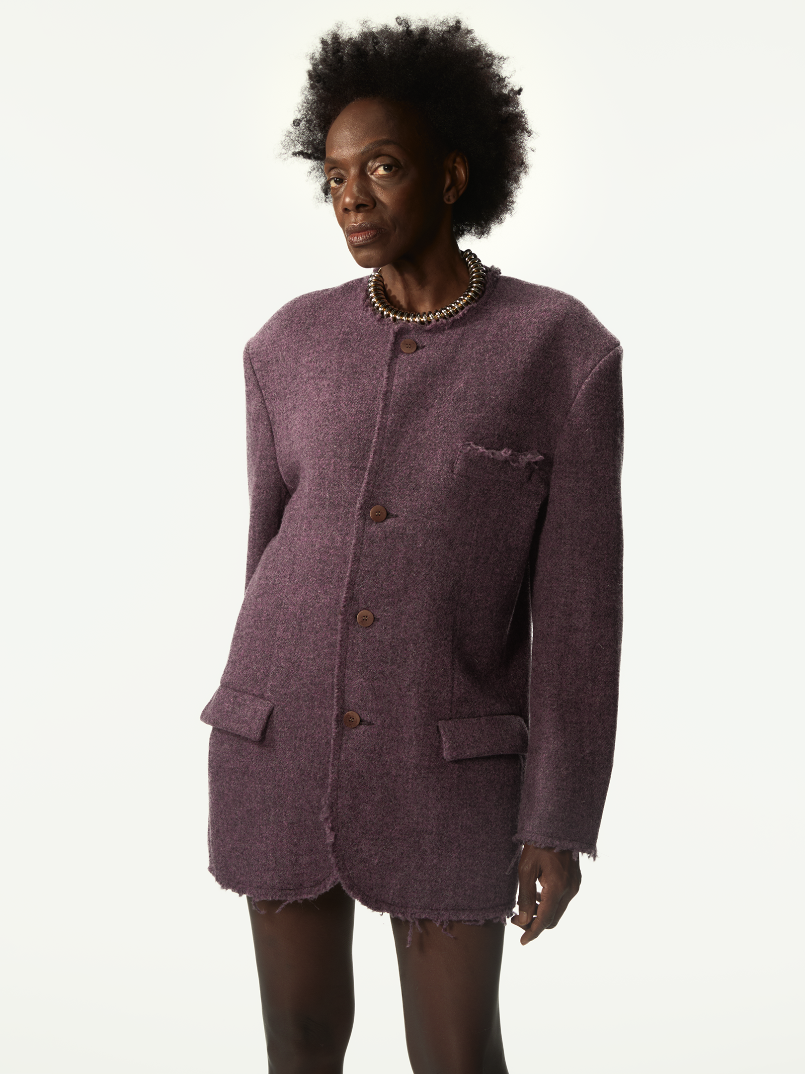 Acid Tweed Roundneck Purple Mix - Magliano