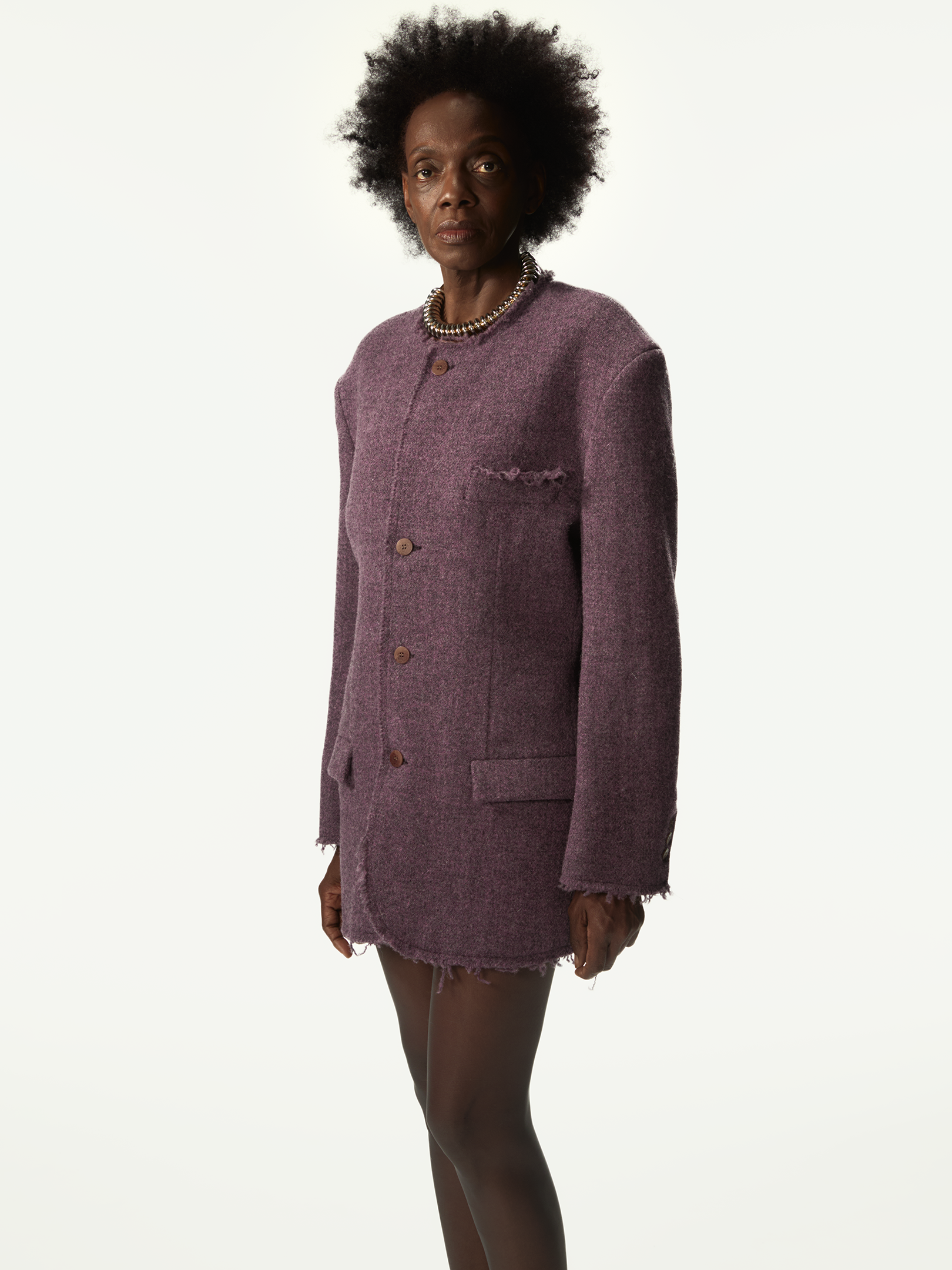Acid Tweed Roundneck Purple Mix - Magliano