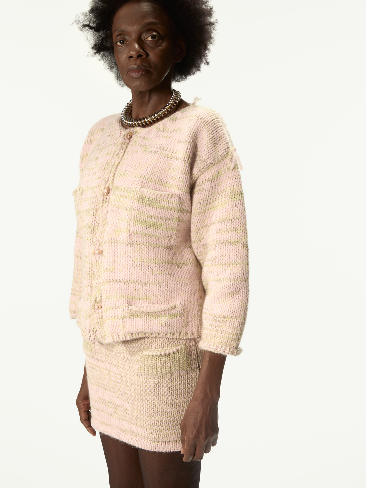 Freaky Knitted Roundneck Pink Mix - Magliano